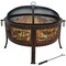 Sunnydaze 30 In Northwoods Fishing Steel Fire Pit With Spark Screen
